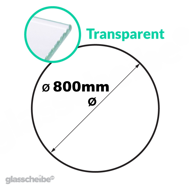 Tischglas Kreis - ESG Transparent